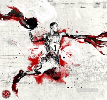 Sport Painting - basketball 11 impressionists
